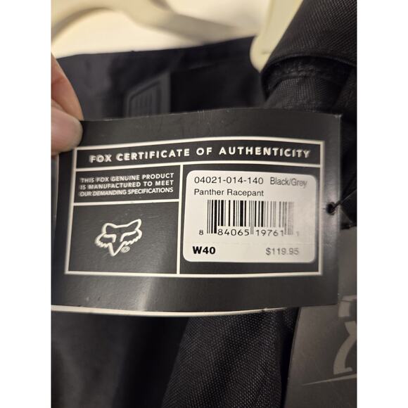 Fox Racing Pants Panther Mens 40 Black Off Road Riding Drift Motocross - Picture 4 of 13